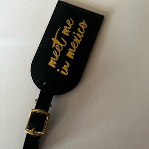 Black and Gold Travel Bag Tag